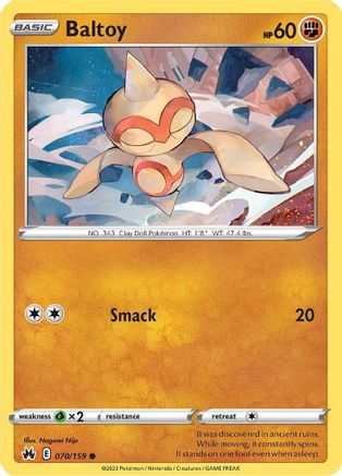 Baltoy 70/159 - Crown Zenith Reverse Holofoil - Poke-Collect