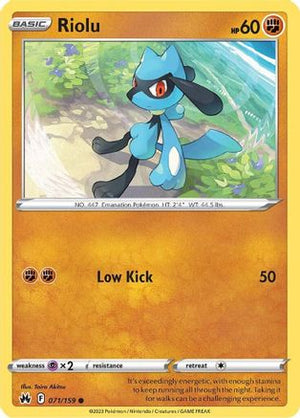 Riolu 71/159 - Crown Zenith Reverse Holofoil - Poke-Collect