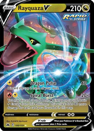 Rayquaza V 100/159 - Crown Zenith Holofoil - Poke-Collect