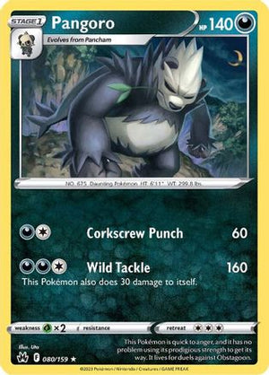 Pangoro 80/159 - Crown Zenith Reverse Holofoil - Poke-Collect