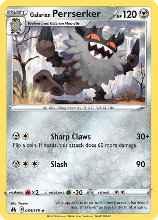 Galarian Perrserker 85/159 - Crown Zenith - Poke-Collect
