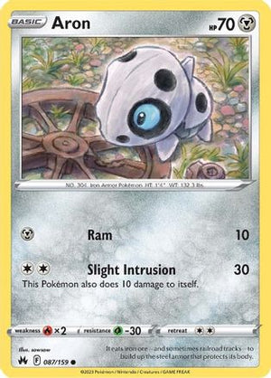 Aron 87/159 - Crown Zenith Reverse Holofoil - Poke-Collect