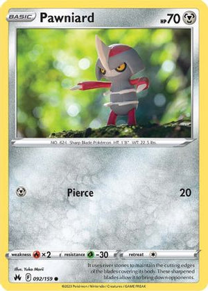 Pawniard 92/159 - Crown Zenith - Poke-Collect