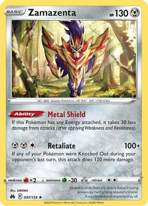 Zamazenta 97/159 - Crown Zenith Holofoil - Poke-Collect