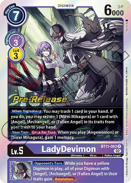 LadyDevimon [BT11-083] [Dimensional Phase Pre-Release Promos] - Poke-Collect