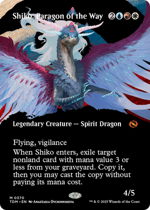 Shiko, Paragon of the Way (TDM-370) - Tarkir: Dragonstorm: (Showcase) (Borderless) Foil