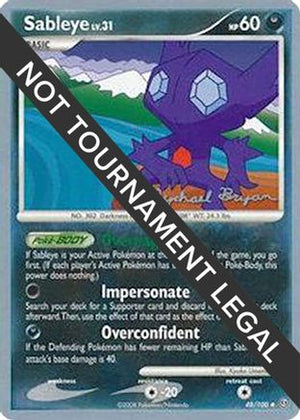 Sableye - 2010 (Mychael Bryan) 48 - World Championship Decks - Poke-Collect