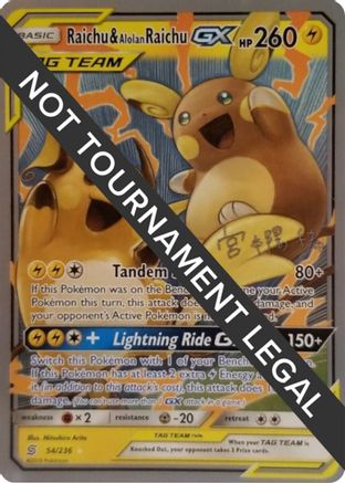 Raichu & Alolan Raichu GX - 2019 (Haruki Miyamoto) 54 - World Championship Decks - Poke-Collect