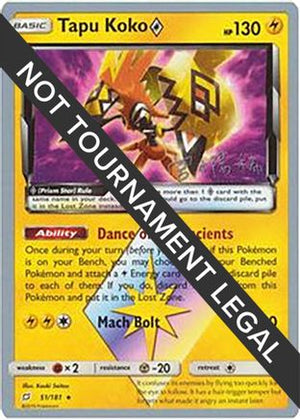 Tapu Koko Prism Star - 2019 (Haruki Miyamoto) 51 - World Championship Decks - Poke-Collect