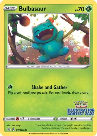 Bulbasaur (Illustration Contest 2022) SWSH303 - SWSH Sword & Shield Promo Cards - Poke-Collect
