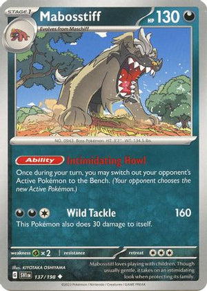 Mabosstiff - 137/198 137 - SV01 Scarlet & Violet Base Set Reverse Holofoil - Poke-Collect