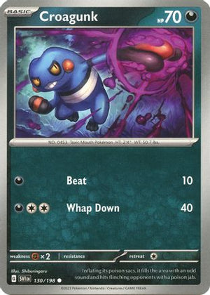 Croagunk - 130/198 130 - SV01 Scarlet & Violet Base Set Reverse Holofoil