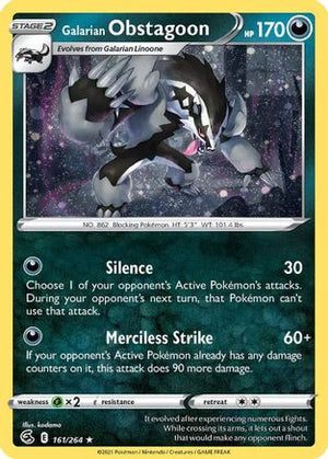 Galarian Obstagoon (Cosmos Holo) 161 - Miscellaneous Cards & Products Holofoil - Poke-Collect