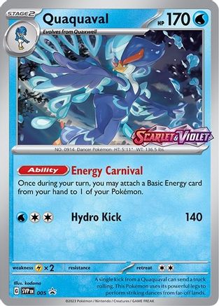 Quaquaval - 005 (Prerelease) 5 - SV Scarlet & Violet Promo Cards Holofoil - Poke-Collect
