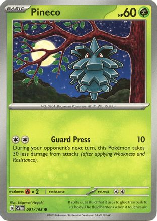 Pineco 1 - SV01 Scarlet & Violet Base Set Reverse Holofoil - Poke-Collect