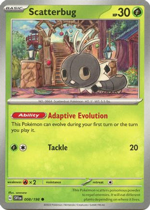 Scatterbug 8 - SV01 Scarlet & Violet Base Set Reverse Holofoil - Poke-Collect