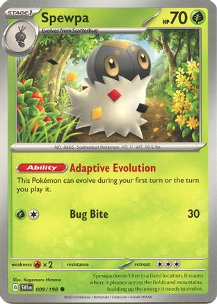 Spewpa 9 - SV01 Scarlet & Violet Base Set Reverse Holofoil - Poke-Collect