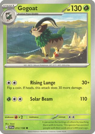 Gogoat 12 - SV01 Scarlet & Violet Base Set Reverse Holofoil - Poke-Collect
