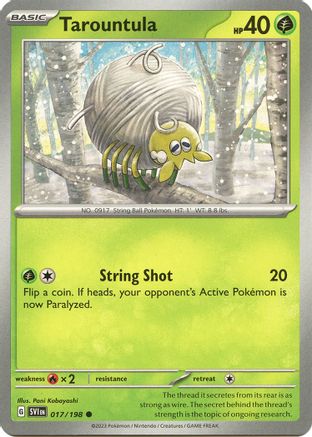 Tarountula - 017/198 17 - SV01 Scarlet & Violet Base Set Reverse Holofoil - Poke-Collect