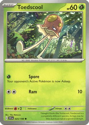 Toedscool - 025/198 25 - SV01 Scarlet & Violet Base Set Reverse Holofoil - Poke-Collect