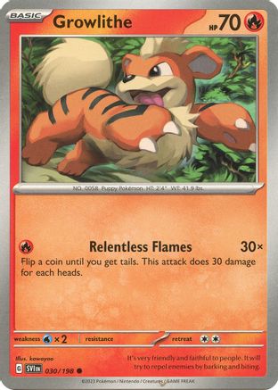 Growlithe - 030/198 30 - SV01 Scarlet & Violet Base Set - Poke-Collect