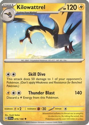 Kilowattrel 79 - SV01 Scarlet & Violet Base Set Reverse Holofoil - Poke-Collect