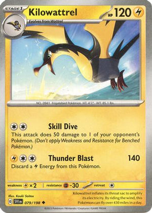 Kilowattrel 79 - SV01 Scarlet & Violet Base Set Reverse Holofoil - Poke-Collect