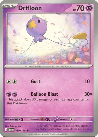 Drifloon 89 - SV01 Scarlet & Violet Base Set Reverse Holofoil - Poke-Collect
