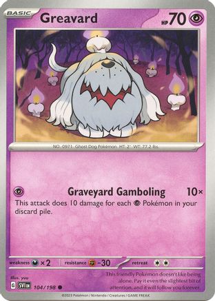 Greavard - 104/198 104 - SV01 Scarlet & Violet Base Set Reverse Holofoil - Poke-Collect