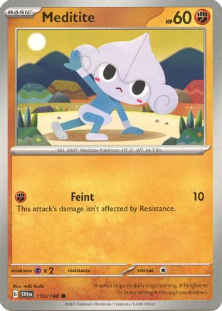 Meditite - 110/198 110 - SV01 Scarlet & Violet Base Set Reverse Holofoil - Poke-Collect
