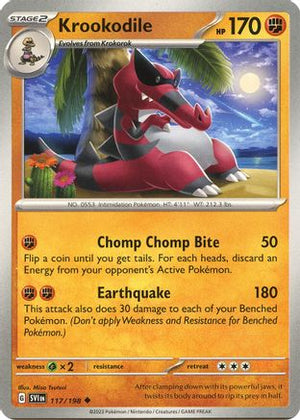 Krookodile 117 - SV01 Scarlet & Violet Base Set Reverse Holofoil - Poke-Collect