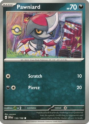 Pawniard 132 - SV01 Scarlet & Violet Base Set Reverse Holofoil - Poke-Collect