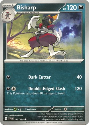 Bisharp 133 - SV01 Scarlet & Violet Base Set Reverse Holofoil - Poke-Collect