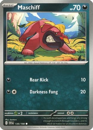 Maschiff - 135/198 135 - SV01 Scarlet & Violet Base Set Reverse Holofoil - Poke-Collect