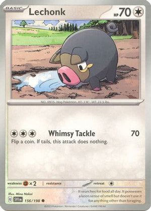 Lechonk - 156/198 156 - SV01 Scarlet & Violet Base Set Reverse Holofoil - Poke-Collect