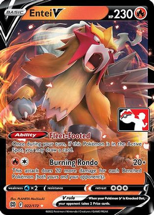 Entei V 22 - Prize Pack Series Cards Holofoil - Poke-Collect