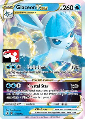 Glaceon VSTAR SWSH197 - Prize Pack Series Cards Holofoil - Poke-Collect