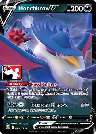 Honchkrow V 88 - Prize Pack Series Cards Holofoil - Poke-Collect