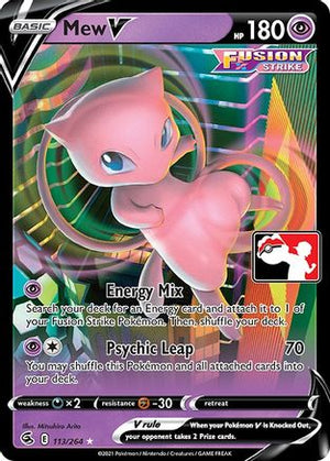Mew V 113 - Prize Pack Series Cards Holofoil - Poke-Collect