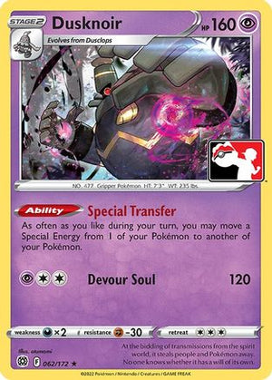 Dusknoir 62 - Prize Pack Series Cards - Poke-Collect