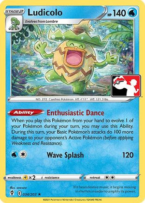 Ludicolo 34 - Prize Pack Series Cards - Poke-Collect