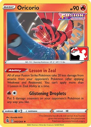 Oricorio 42 - Prize Pack Series Cards - Poke-Collect