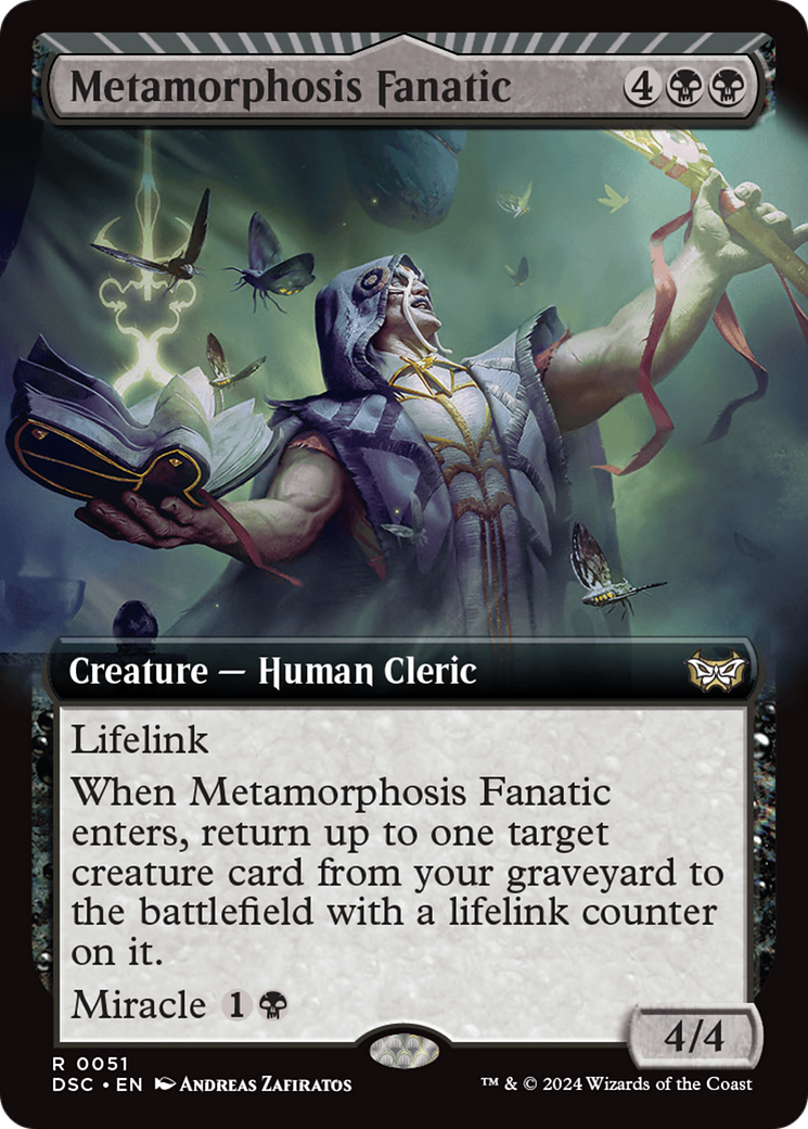 Metamorphosis Fanatic (DSC-051) - Duskmourn: House of Horror Commander: (Extended Art, miracle) - Poke-Collect