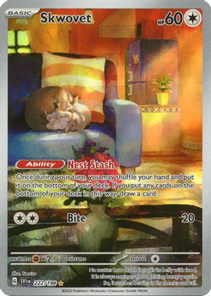 Skwovet - 222/198 222 - SV01 Scarlet & Violet Base Set Holofoil - Poke-Collect