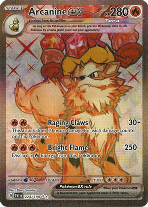 Arcanine ex - 224/198 224 - SV01 Scarlet & Violet Base Set Holofoil - Poke-Collect