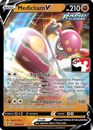 Medicham V - 083/203 83 - Prize Pack Series Cards Holofoil - Poke-Collect