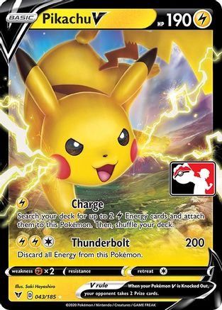 Pikachu V 43 - Prize Pack Series Cards Holofoil