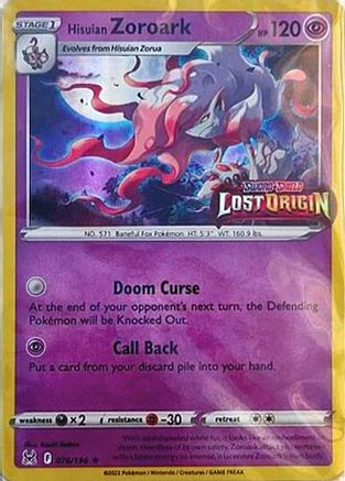 Hisuian Zoroark - 076/196 (Lost Origin Stamp) 76 - Miscellaneous Cards & Products Holofoil - Poke-Collect