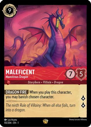 Maleficent - Monstrous Dragon (113/204) - The First Chapter Cold Foil