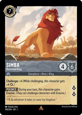 Simba - Returned King (189/204) - The First Chapter Cold Foil